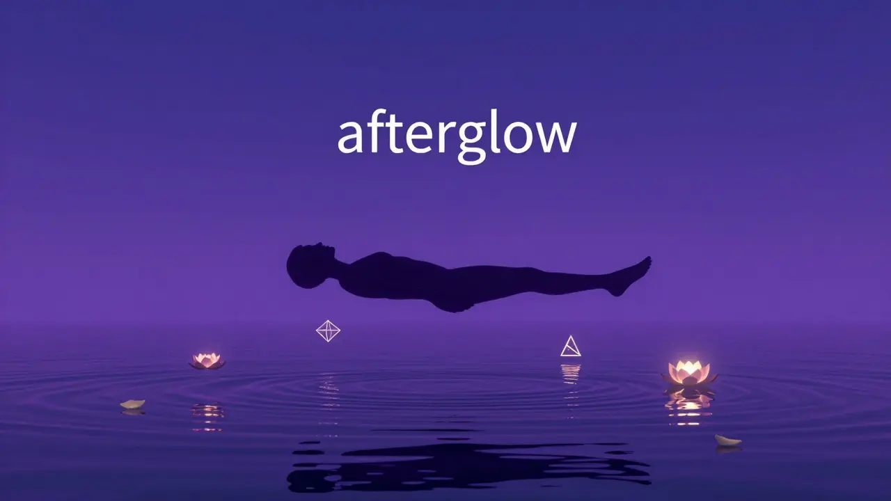 Conceptual image of a person floating in peace symbolizing mental clarity and relaxation